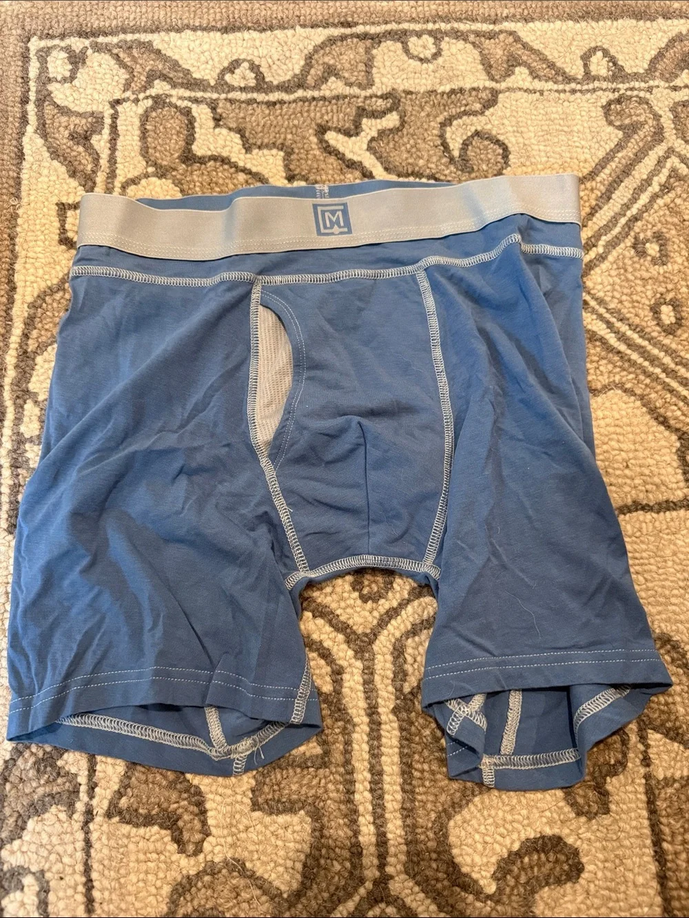Men's Boxer Brief 2-Pack — Black with Red Trim & Blue
